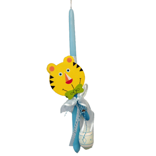 Λαμπάδα με ξύλινη κουδουνίστρα