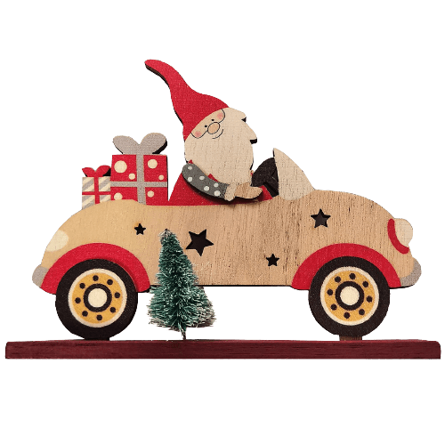 Άγιος Βασίλης σε αμάξι