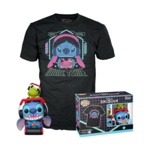 Funko Pop και μπλουζάκι Gamer Stitch με βάτραχο L