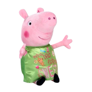 Λούτρινη Peppa Pig με πράσινο φόρεμα Best Friends