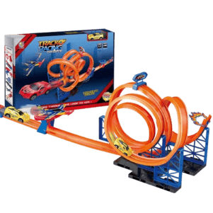 Πίστα αγώνων αυτοκινήτων με εκτοξευτήρα και λούπα