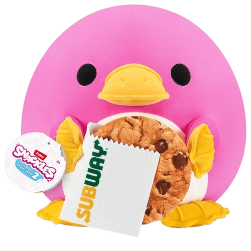 🍪 Snackles Λούτρινος Πλατύποδας με Subway Cookie (20εκ.) 1 Λούτρινος Πλατύποδας Snackles με μπισκότο Subway