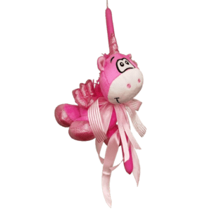 Λαμπάδα λούτρινος μονόκερος ροζ