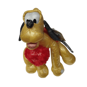 Λούτρινο σκυλάκι Pluto Disney με κόκκινη καρδιά και ήχο