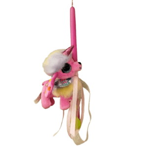 Λαμπάδα λούτρινος μονόκερος fluffy