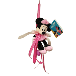 Λαμπάδα Minnie Mouse ροζ.