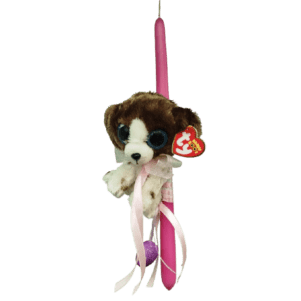Χειροποίητη λαμπάδα με σκυλάκι TY Beanie Boos