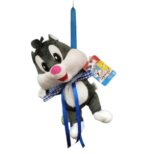 Χειροποίητη λαμπάδα λούτρινο Σιλβέστρο